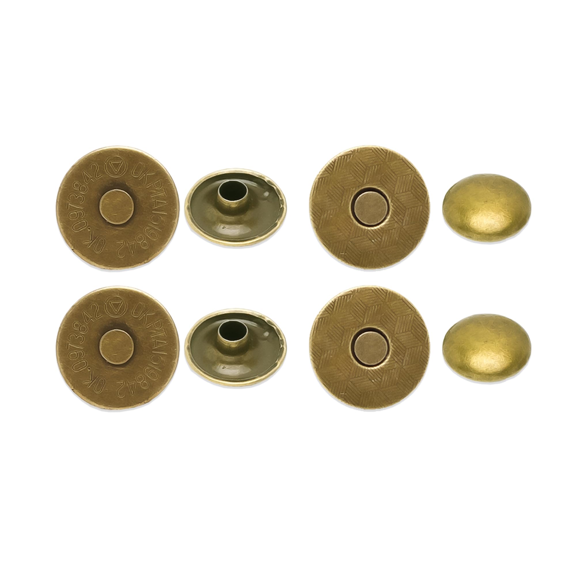 Trimming Shop Laser Cut Magnetic Fasteners, 14mm, 10pcs, Bronze