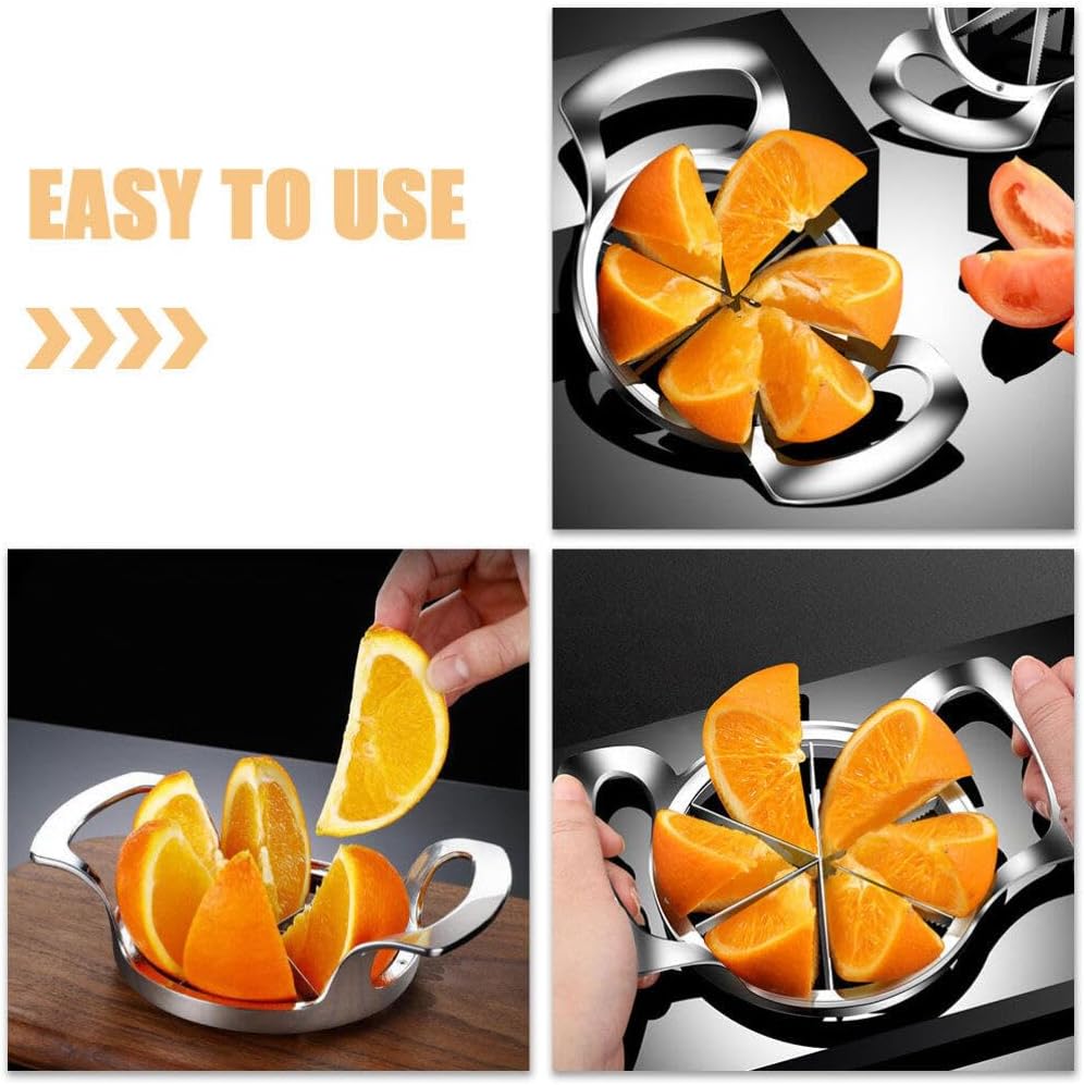 Stainless Steel Fruit Slicer and Peeler Efficient Cutter for Oranges and Tomatoes Easy to Clean Kitchen Gadget for Fruit Salads and Snacks