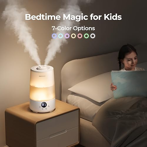 Miniatura 6 de Homvana Humidificadores de niebla fría de 3.6 L para dormitorio, habitación grande, hogar, casa entera, oficina, sala de estar, llenado superior 34