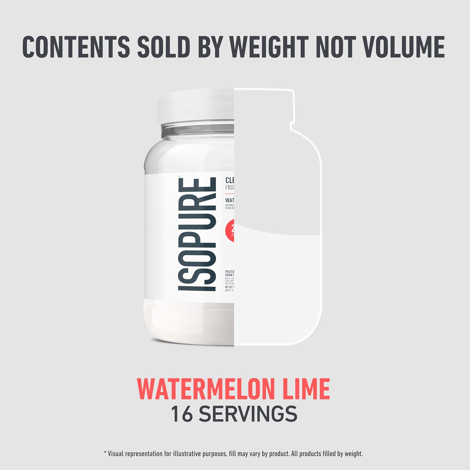 Isopure Clear Whey Isolate Protein Powder, Lactose Free, Gluten Free, Naturally Flavored, Watermelon Lime, 20g Protein Per Serving, 14.1 Oz, 16 Servings (Packaging May Vary) - Image 8