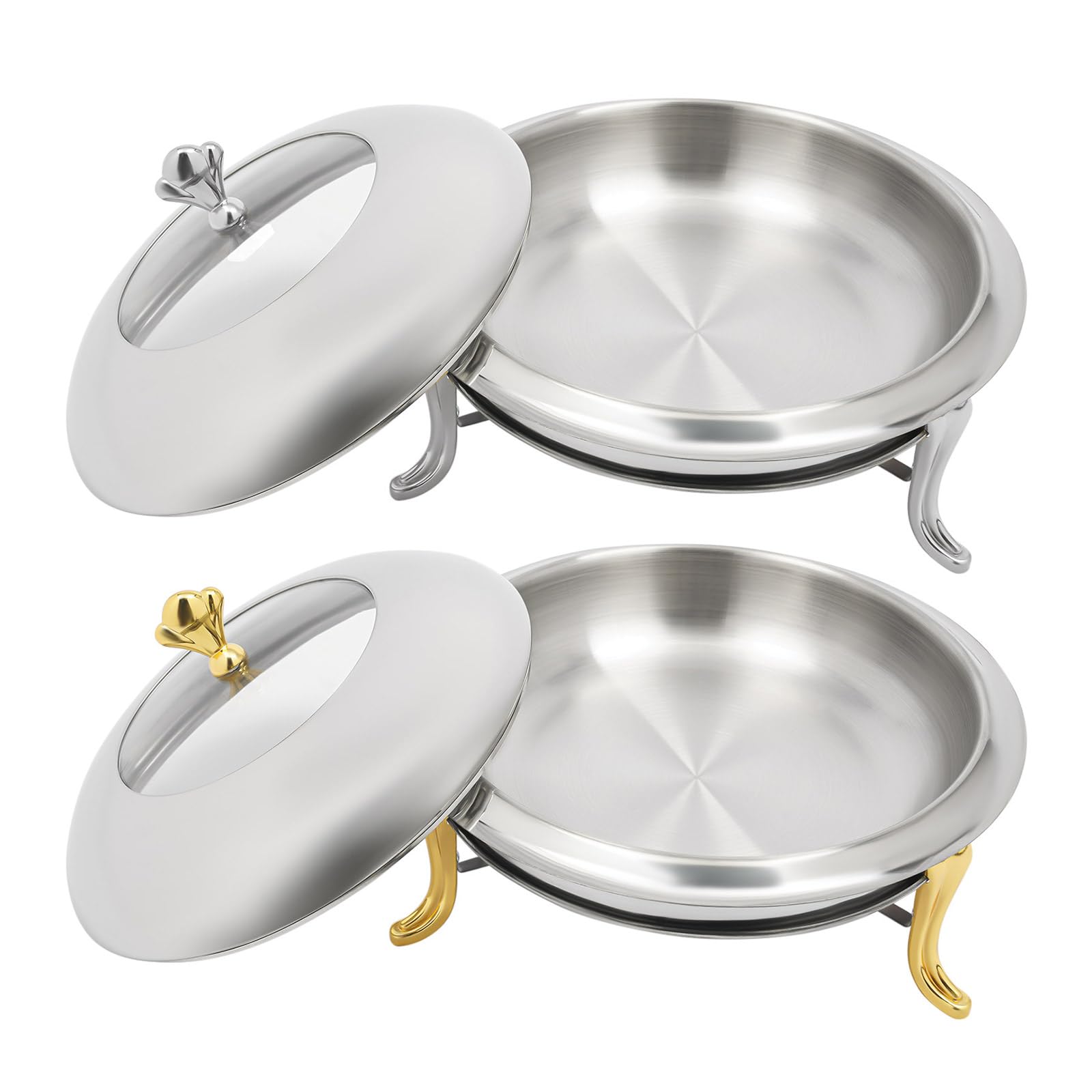 Scaldapiatti con Coperchi in Acciaio Inox Riscaldamento Sala da Pranzo Arrosto Piatto-Riscaldato Professionale Tenuta Calda Reepiente Piatto Calore Buffet Chafing Dish Piastra Riscaldanti