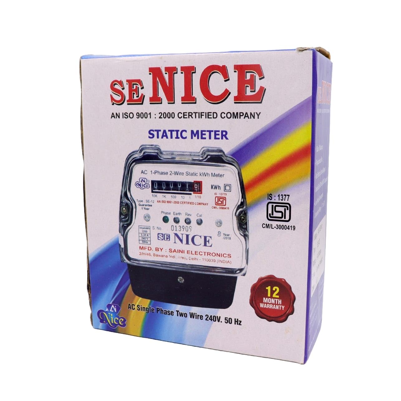 WINGWON Single Phase Multi-Function 2 Wire Electrical Energy KWH Sub Meter for Home (ISI Marked), Black NO 6 - Image 2 thumbnail