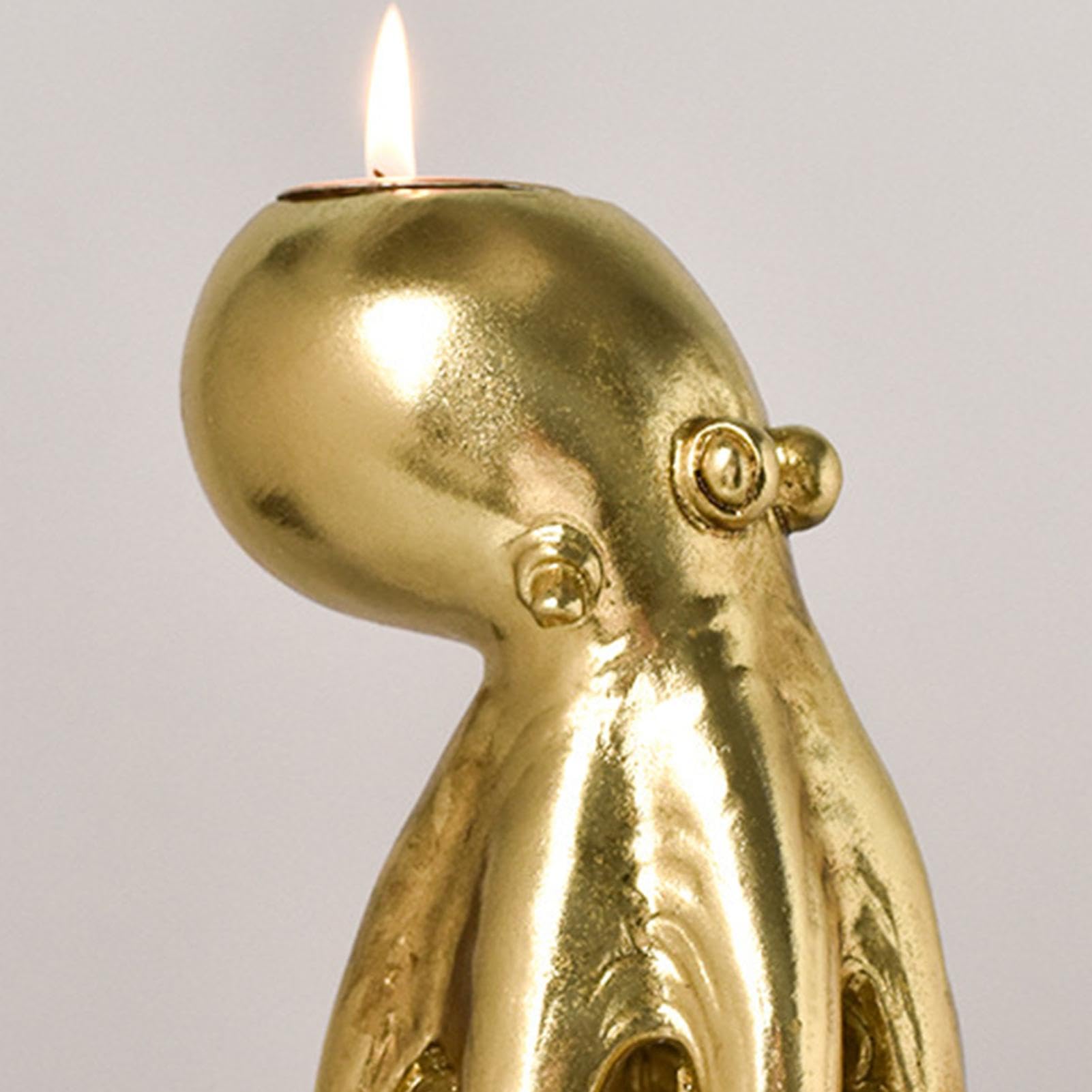 Bougeoir Poulpe,Bougeoir Poulpe | Porte-Bougie à thé Octopus en résine,Bougeoir, décoration de Centre de Table, Sculpture décorative pour la Cuisine de la Maison, cheminée