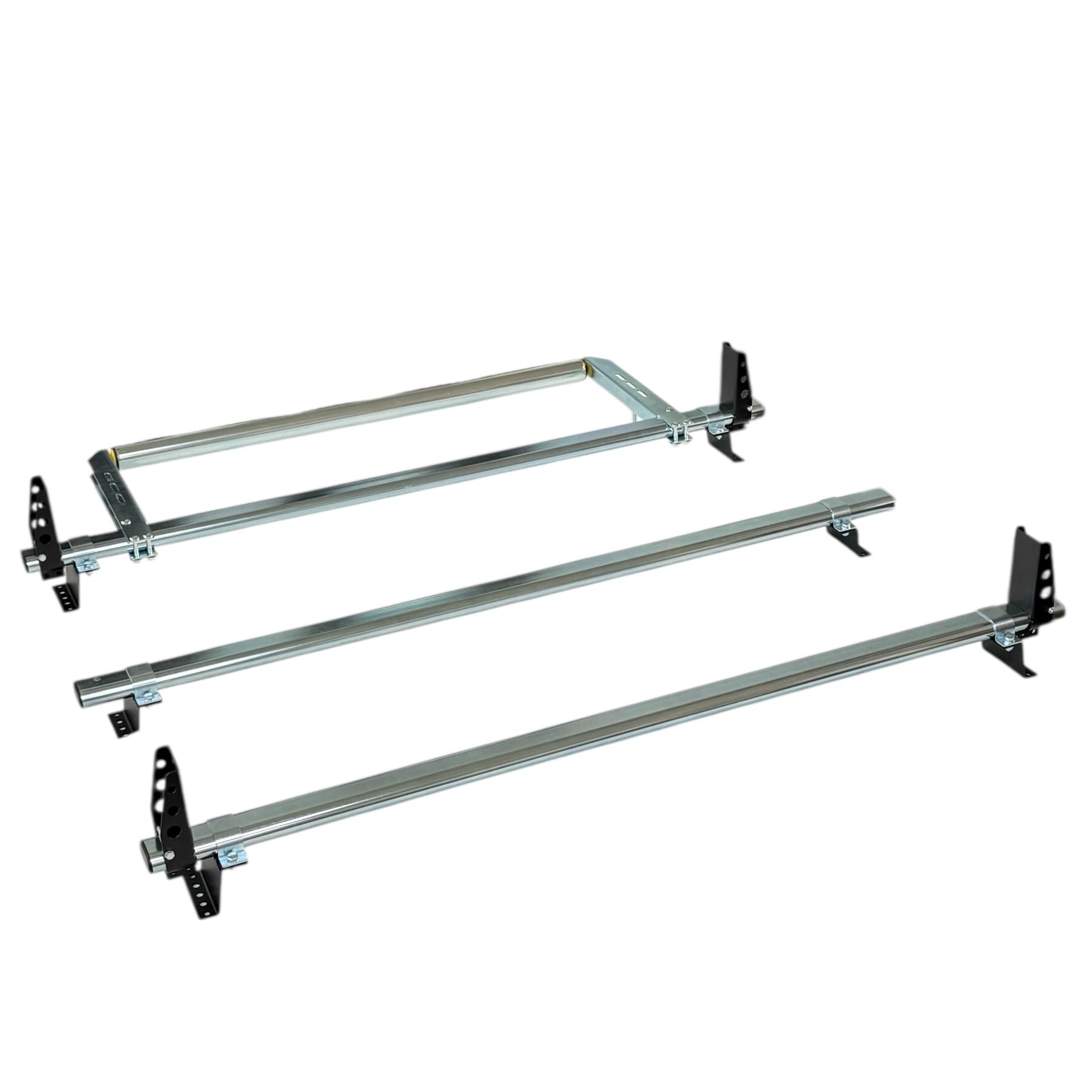 Shield Autocare Roof Bars Compatible with Ford Transit Custom (2013-2023) Steel Roof Rack & Tie Hole Loadstops for L1 (SWB) & L2 (LWB) with Low Rooftop (3 Bars & Roller) — view 6