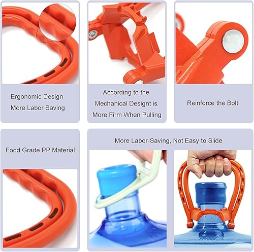 Miniatura 2 de Mango ergonómico avanzado para botella de agua de 5 galones, apto para tapas de botellas de agua de 5 galones, mango de botella de agua potable,