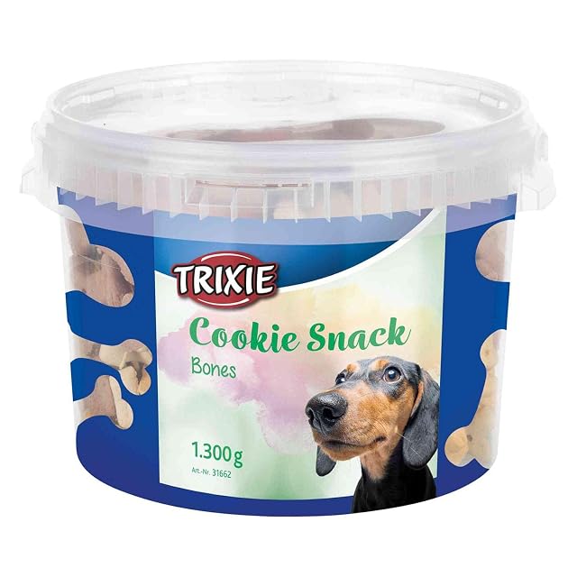 Foto 2 de 2 de TRIXIE Cubo Snacks de Galleta, Huesos, 1.300 g, Perro