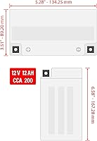Vista 2 de Caltric Batería Agm compatible con Polaris Ultra Touring/Xlt Touring Classic 1995-1999