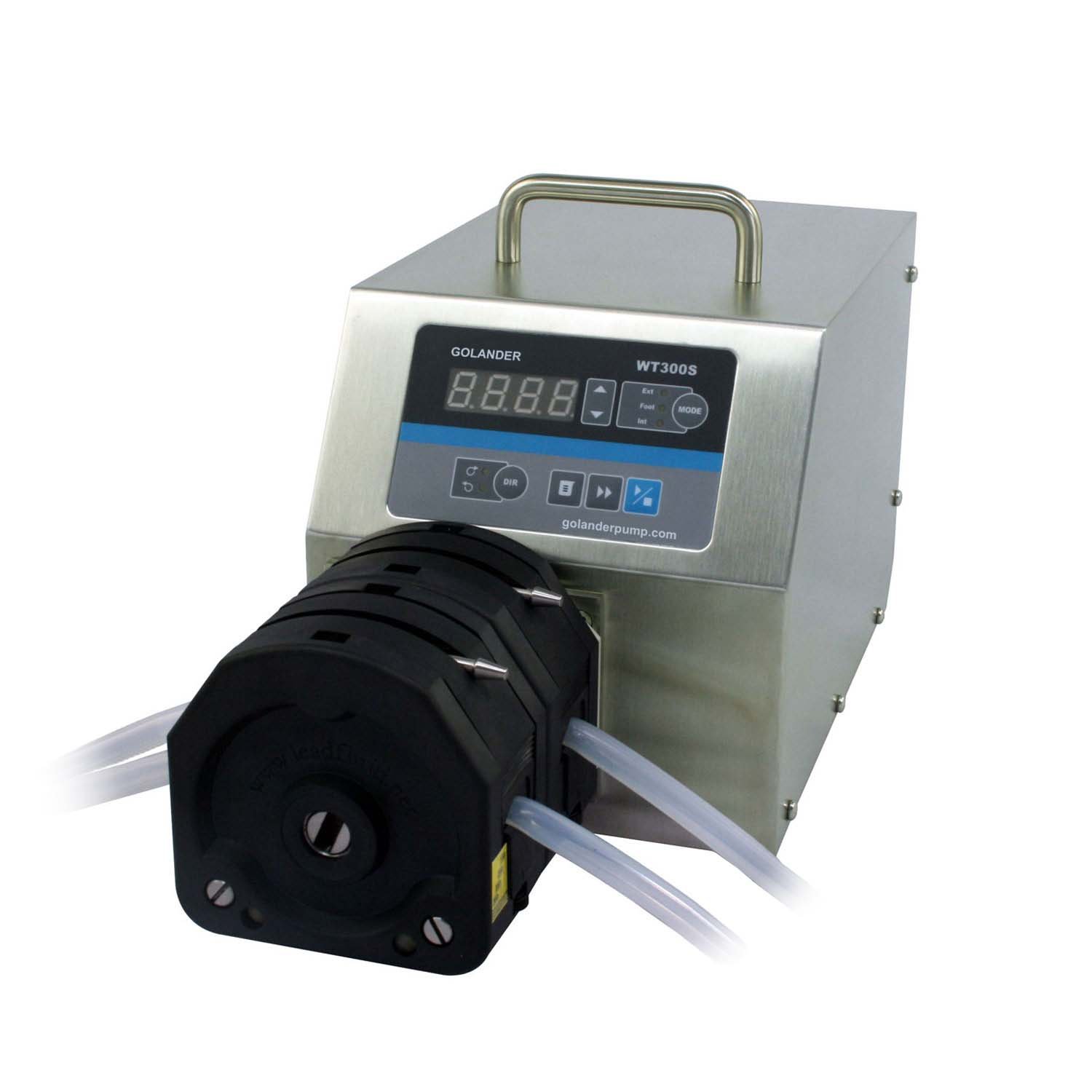 WT300S (2xKZ25-PC) Peristaltikpumpe mit variabler Drehzahl, 2 Kanälen und Durchflussraten von 3 bis 3500 ml/min pro Kanal