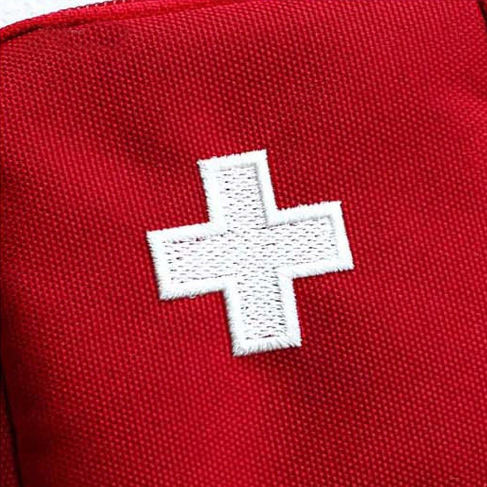 Red Portable Mini First Aid Kit, Outdoor Camping Family Survival First Aid Kit Cross Pattern — Amazon image 5
