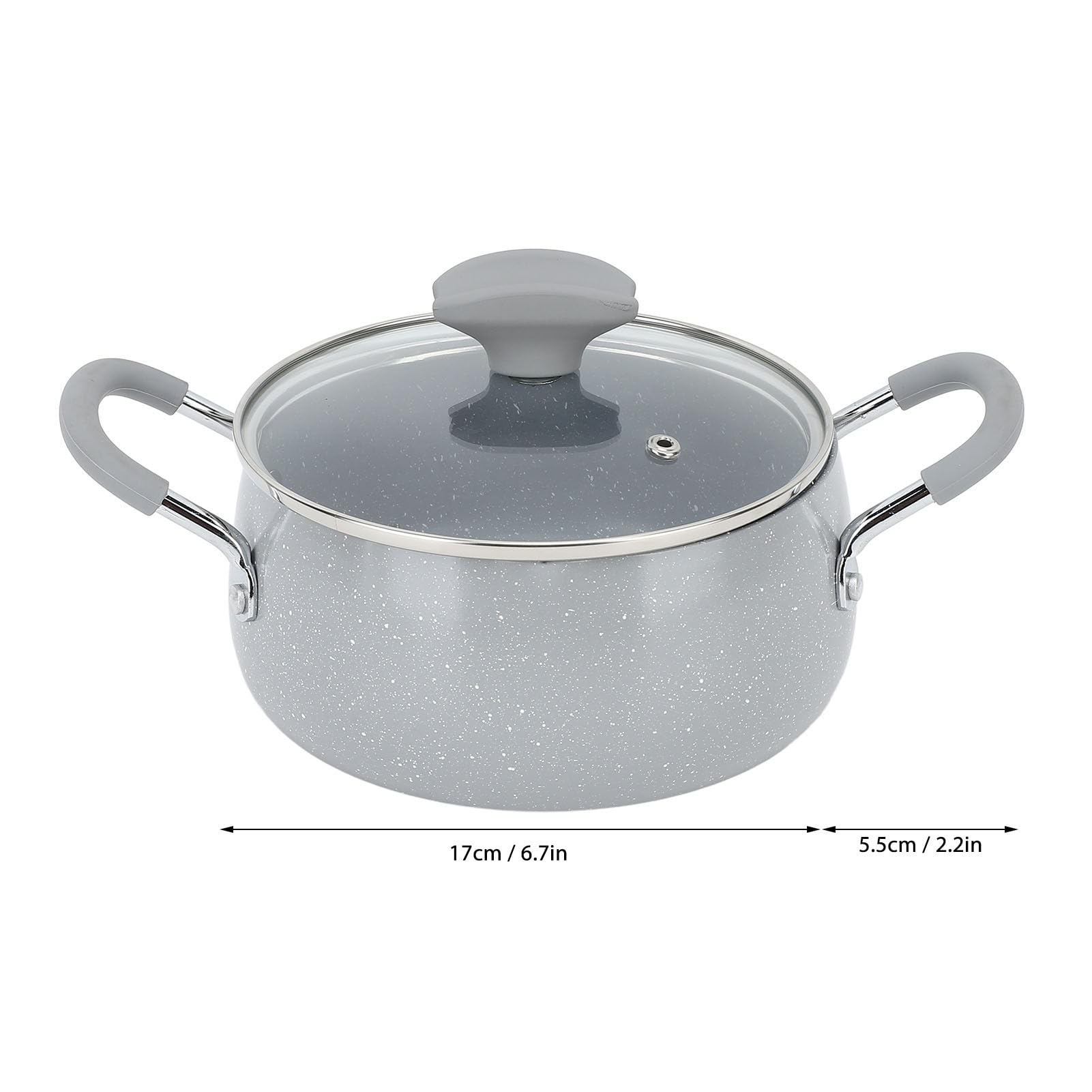 Mini friteuse japonaise à double poignée avec couvercle, égouttoir à huile, facile à nettoyer, design compact pour une cuisson efficace