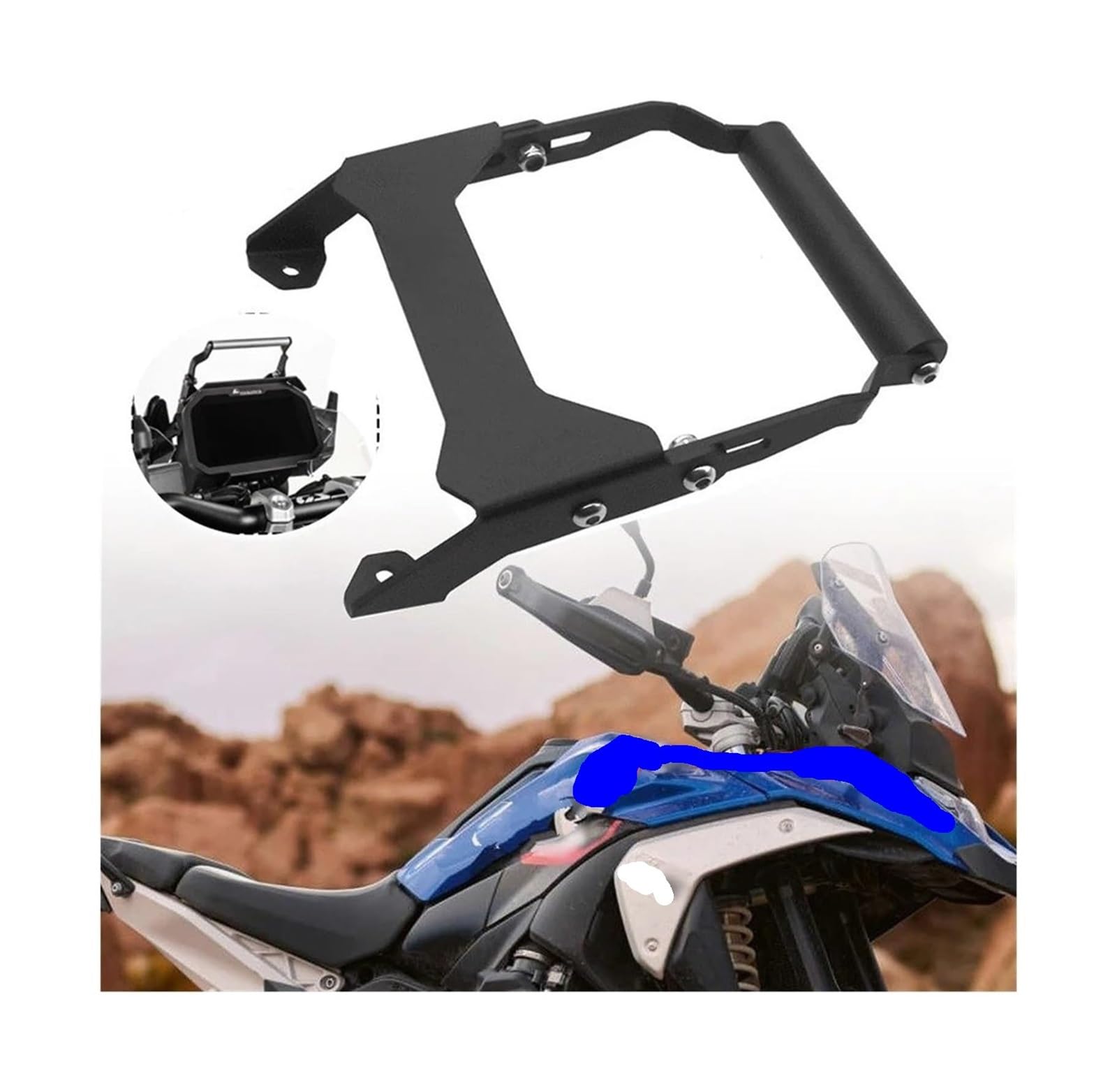pour Moto Support Navigation GPS pour R1300GS pour ADV 2023-2024 Moto Téléphone Navigation Support Externe Accessoires(22MM)