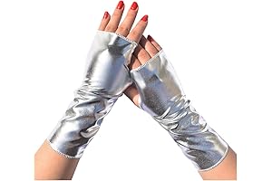 Gothic Cosplay Fingerless Gloves for Women and Girls