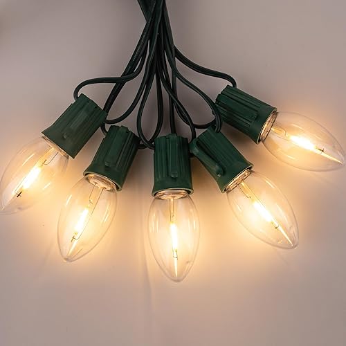 Miniatura 9 de Paquete de 8 bombillas LED C7 de luz nocturna, bombillas de repuesto para candelabros C7 E12, lámparas de sal, velas de ventana, bombillas de