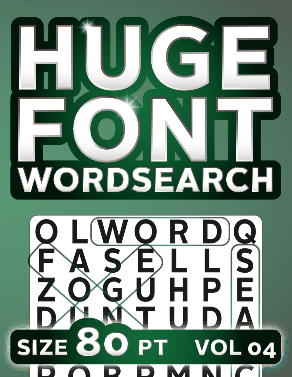 HUGE FONT Wordsearch, size 80 pt: Massive Print Puzzles for Easy Reading – 80 Point Font Word Searches for Low Vision Adults and Seniors 04