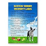 Boston Terrier Property Laws Fridge Magnet