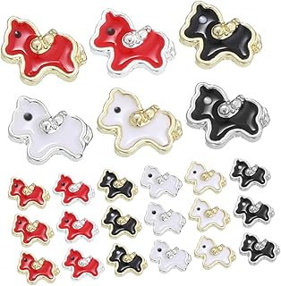 KESYOO 60個入り 馬の3Dネイルチャーム ネイルアート用 動物ラインストーン ジュエリーアクセサリー 女性向け