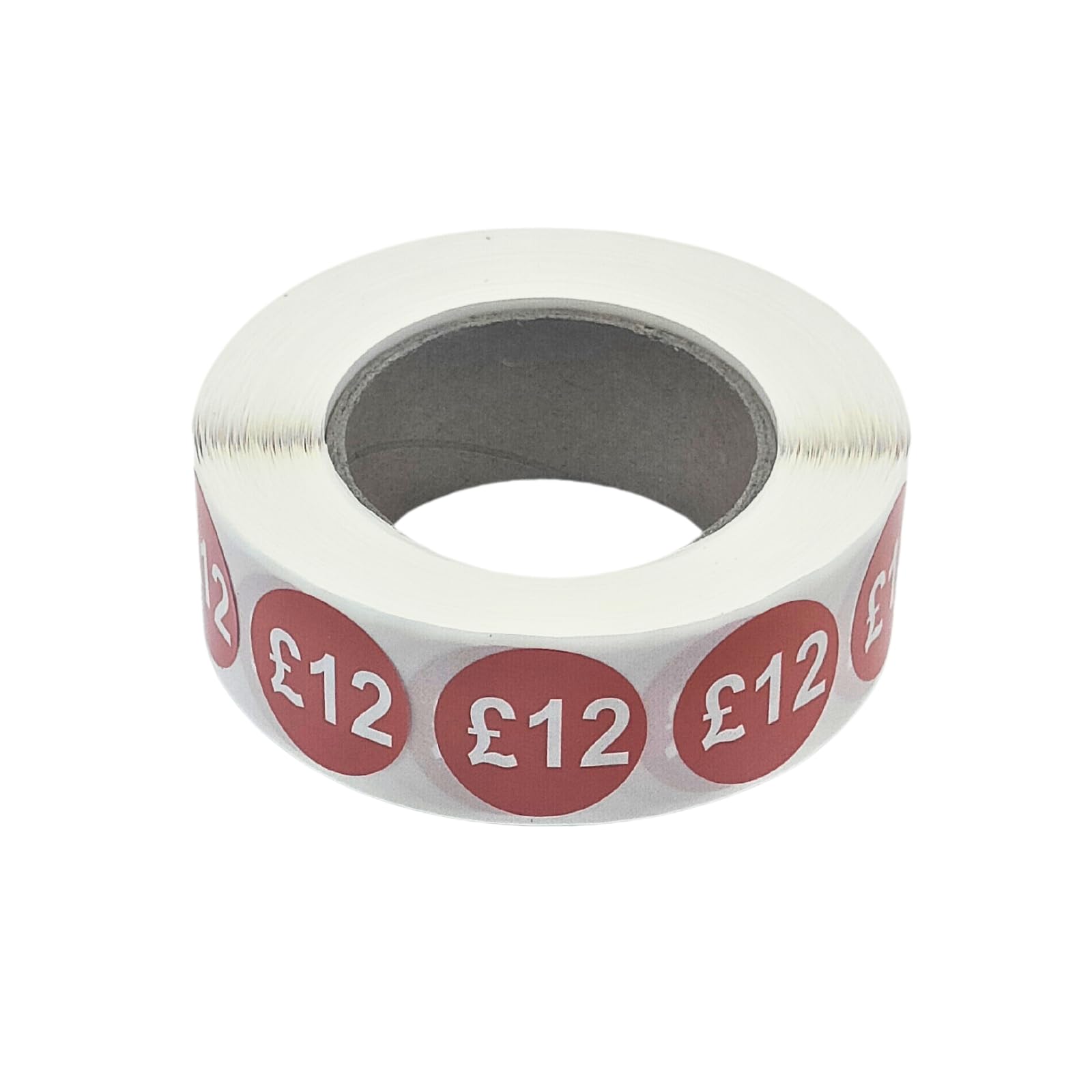1000x 25mm £1-£30 Red Price Self Adhesive Stickers Sticky Labels for Retail Display (£12) — image 1