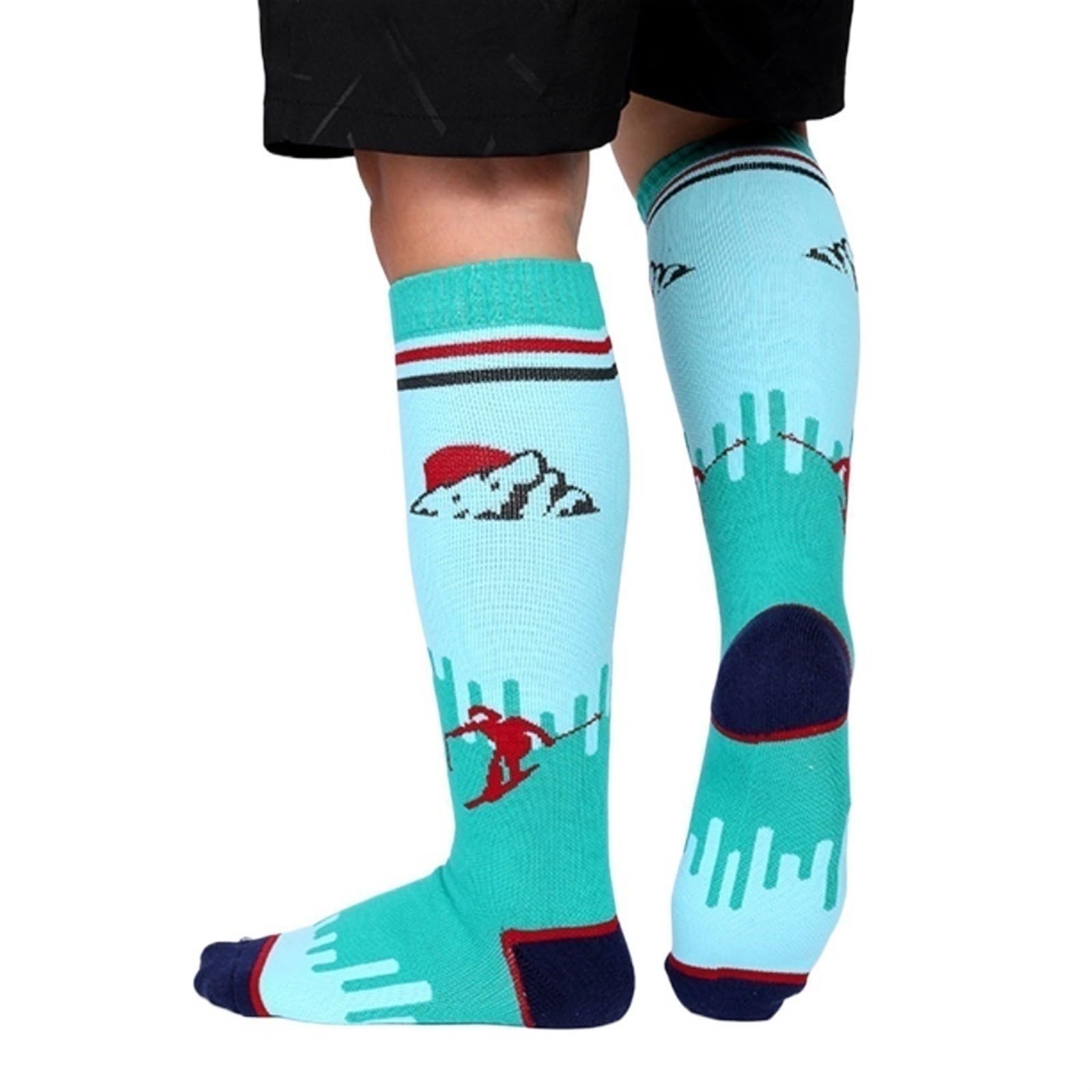Calcetines de esquí for niños, Algodón térmico invierno, calcetines deportivos cálidos y gruesos, for ciclismo nieve, térmicos elásticos for