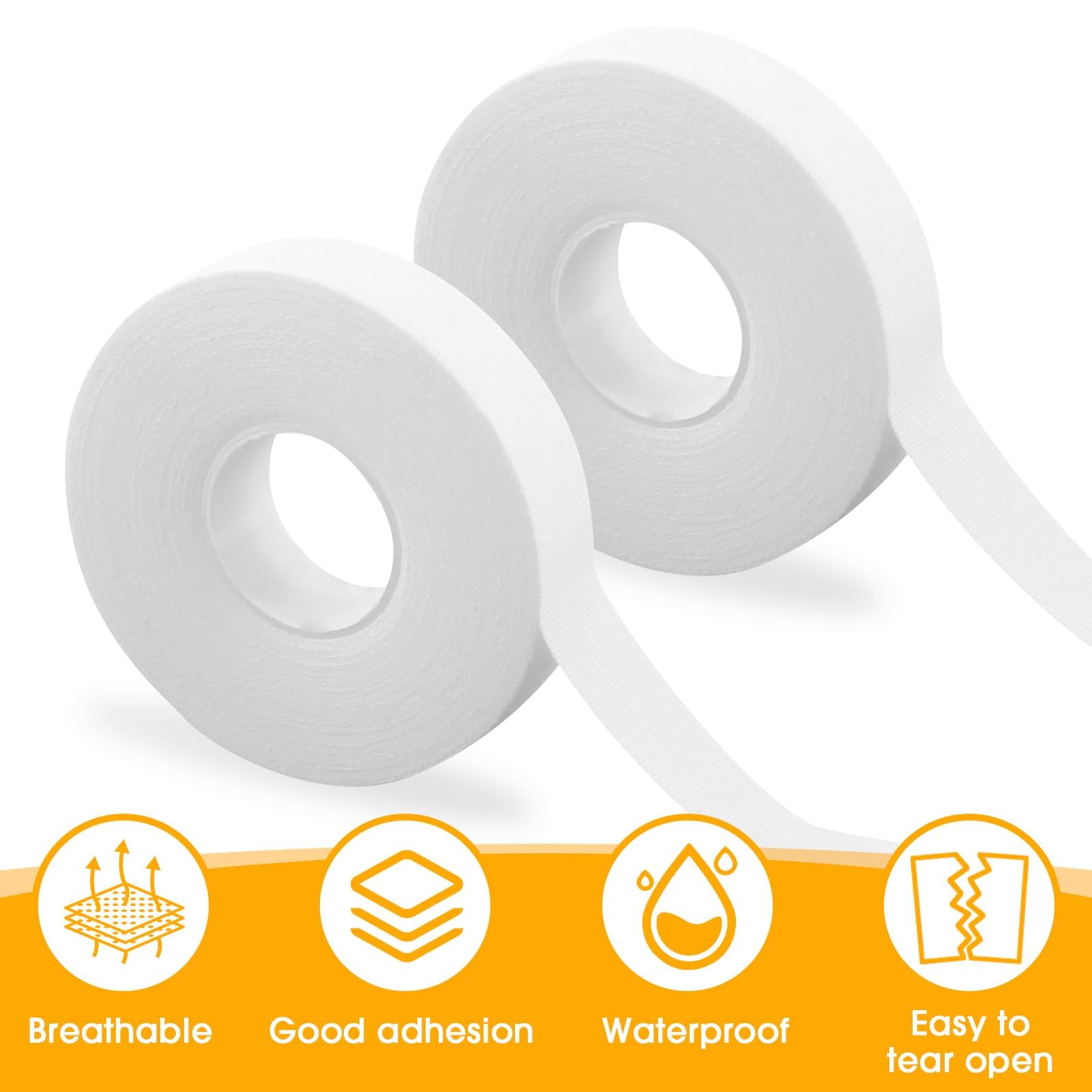 2 Rouleaux Tape pour Doigts, Bande pour Doigt Sportif（10M 1,5cm Breit, Tape Sportif, Strappal, Strappal, Strap Sport pour Doigts pour Prévention des Blessures et Soutien des Strap