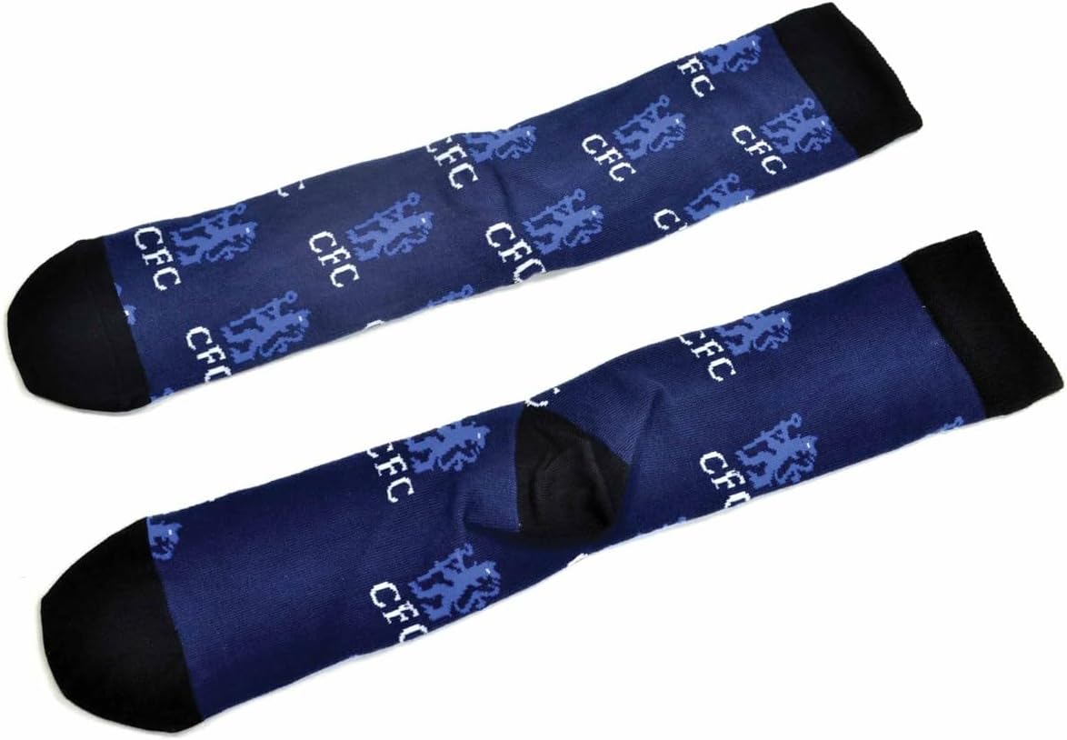 Chelsea FC Adult Dress Socks Size 8-11 - All Over Print - Authentic EPL - Image 4