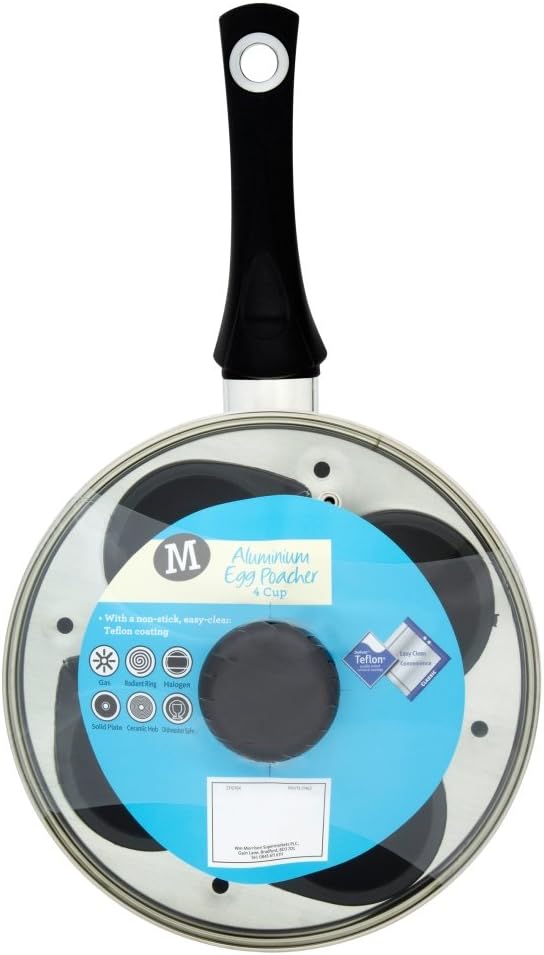 Morrisons Aluminium 4 Cup Egg Poacher Amazon.co.uk Home & Kitchen