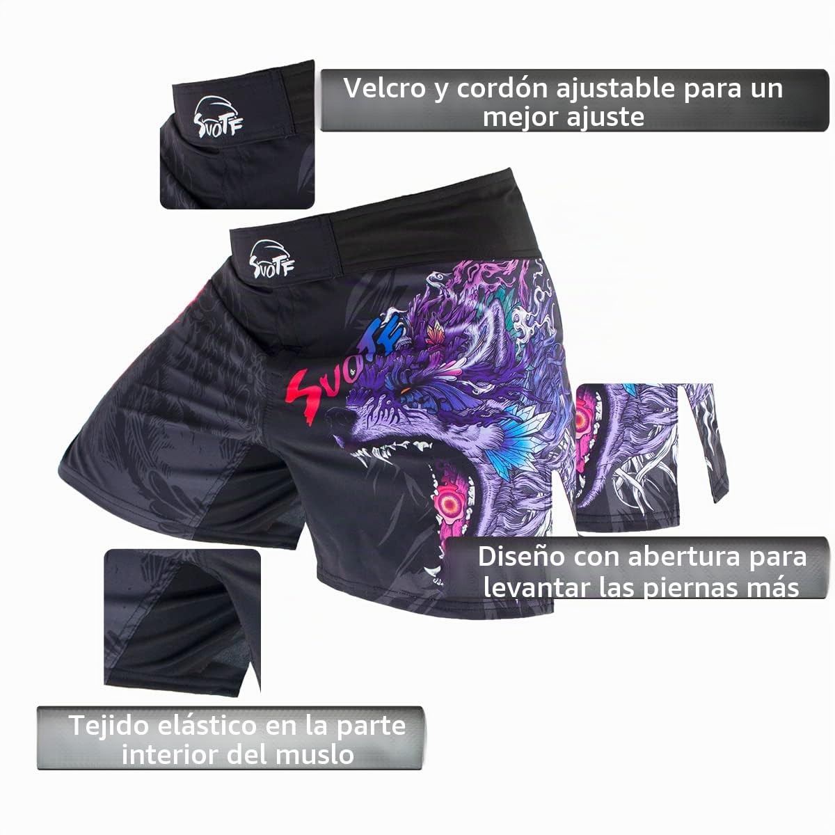 Pantalones cortos de boxeo para hombre, pantalones cortos de combate BJJ para hombre