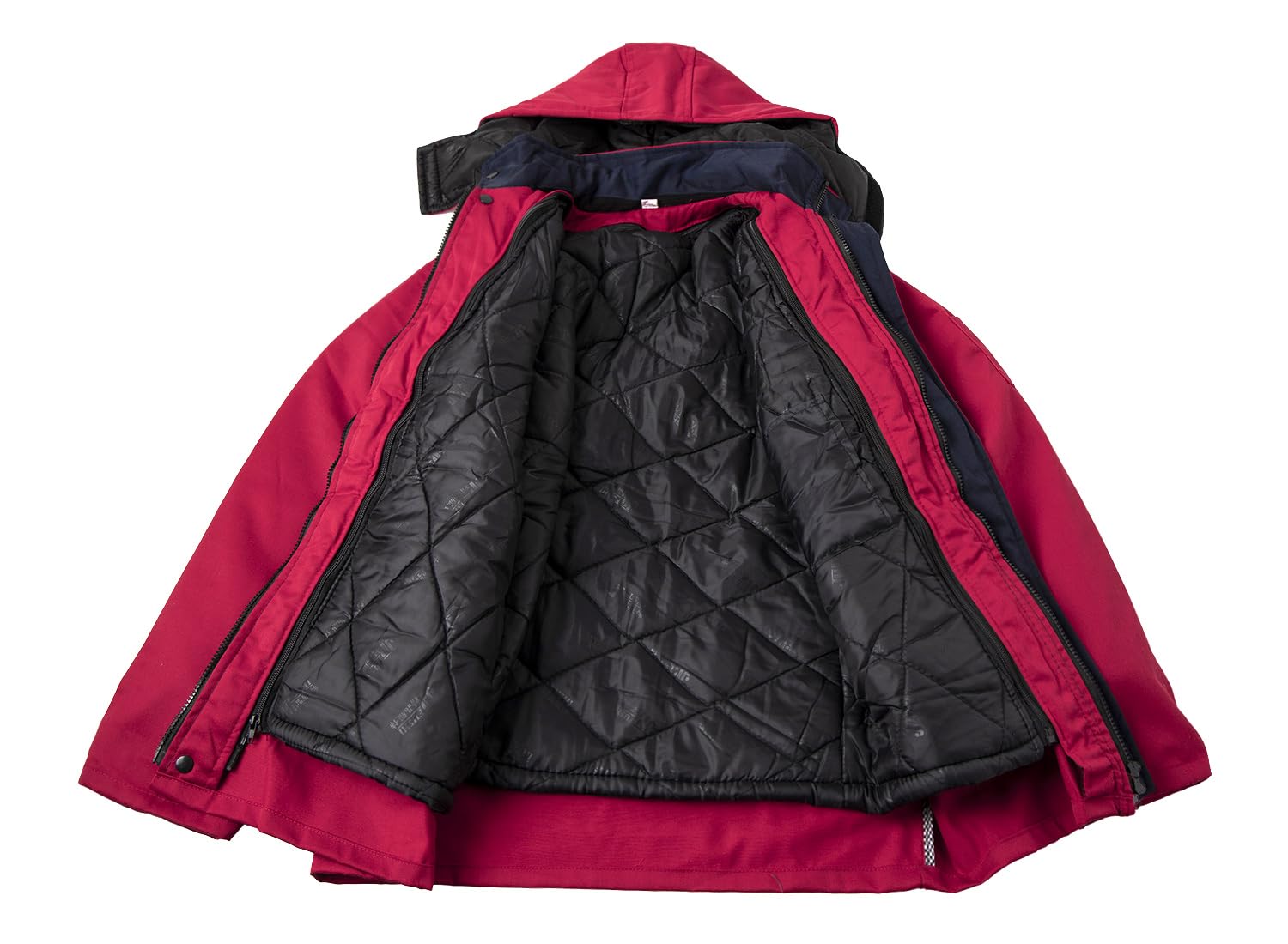 Parka de alta visibilidad para hombre, chaqueta de trabajo acolchada, chaqueta acolchada de alta visibilidad, chaqueta parka con capucha resistente al viento, abrigo de trabajo con múltiples