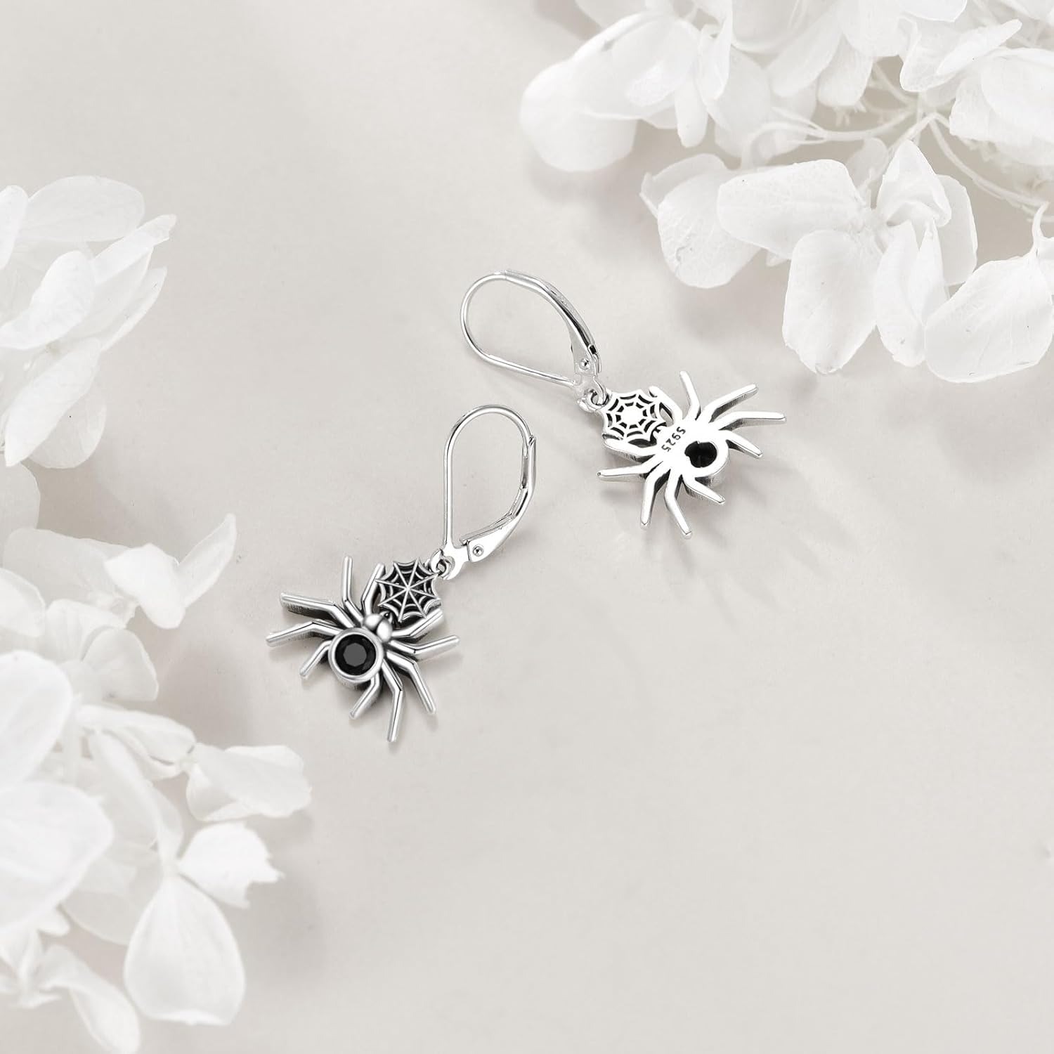 Spider Bat Snake Earrings 925 Sterling Silver Gothic Dangle Earrings Goth Halloween Jewelry Gifts for Women Friend