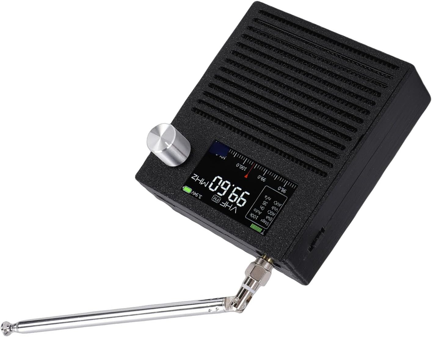 DSP Radio with IPS Screen, AM FM LSB USB for ESP32 S3 with 5W Speaker, Hi Z Circuit, Encoder Key, 1.9 Inch Adjustable Brightness, Battery Level Indicator