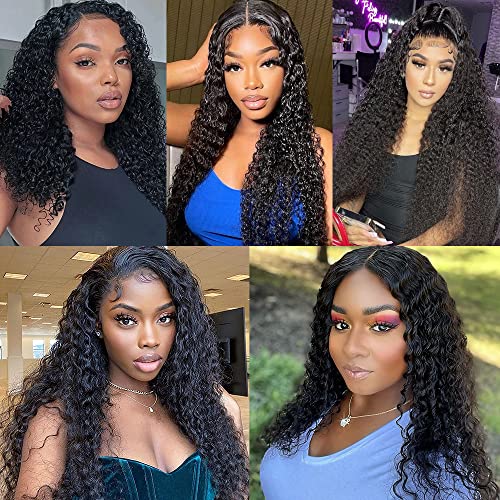 Water Wave Lace Front Wigs Human Hair Wigs For Black Women Wet And Wavy Lace Front Wigs Human Hair Pre Plucked With Baby Hair 180 Density 13X4 Curly Hd Lace Front Wigs Human Hair 30 Inch #TOP5