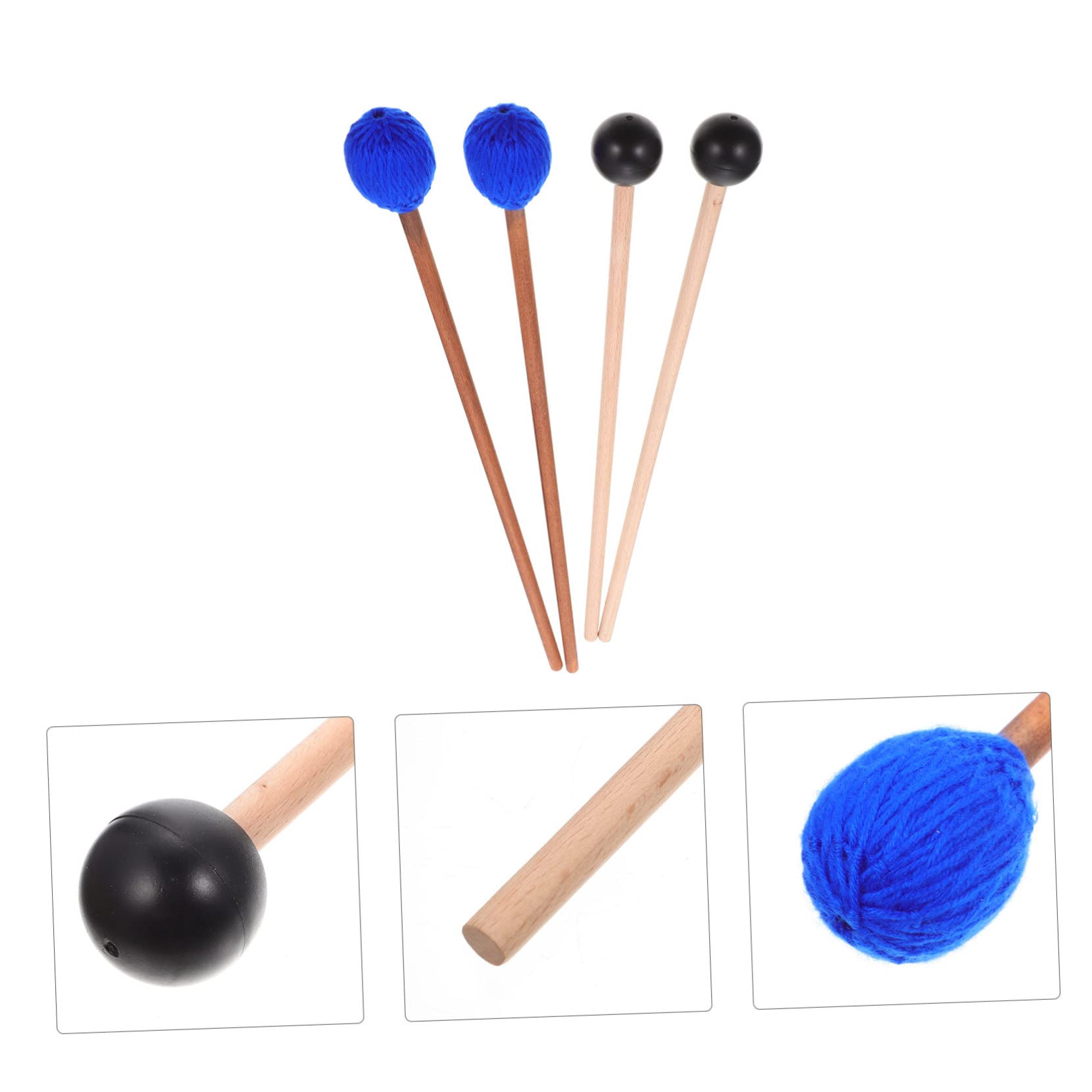 YARNOW 1 Set Malletos de Marimba Xilófono para Instrumentos de Percusión Alta Profesionalidad y Textura Suave Adecuado para Estudiantes y Profesionales