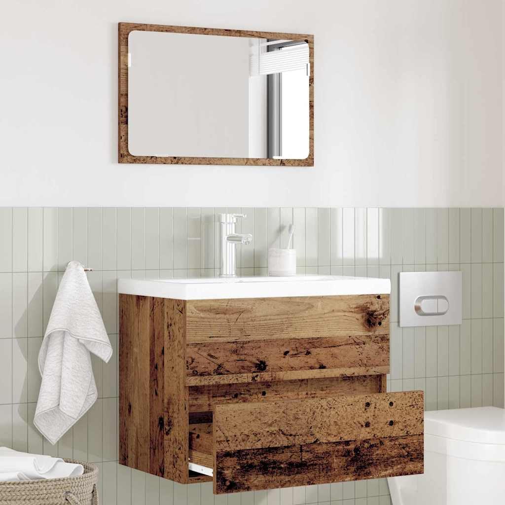 Juego de muebles de baño 2 piezas Madera Vieja 57 x 37 x 45 cm