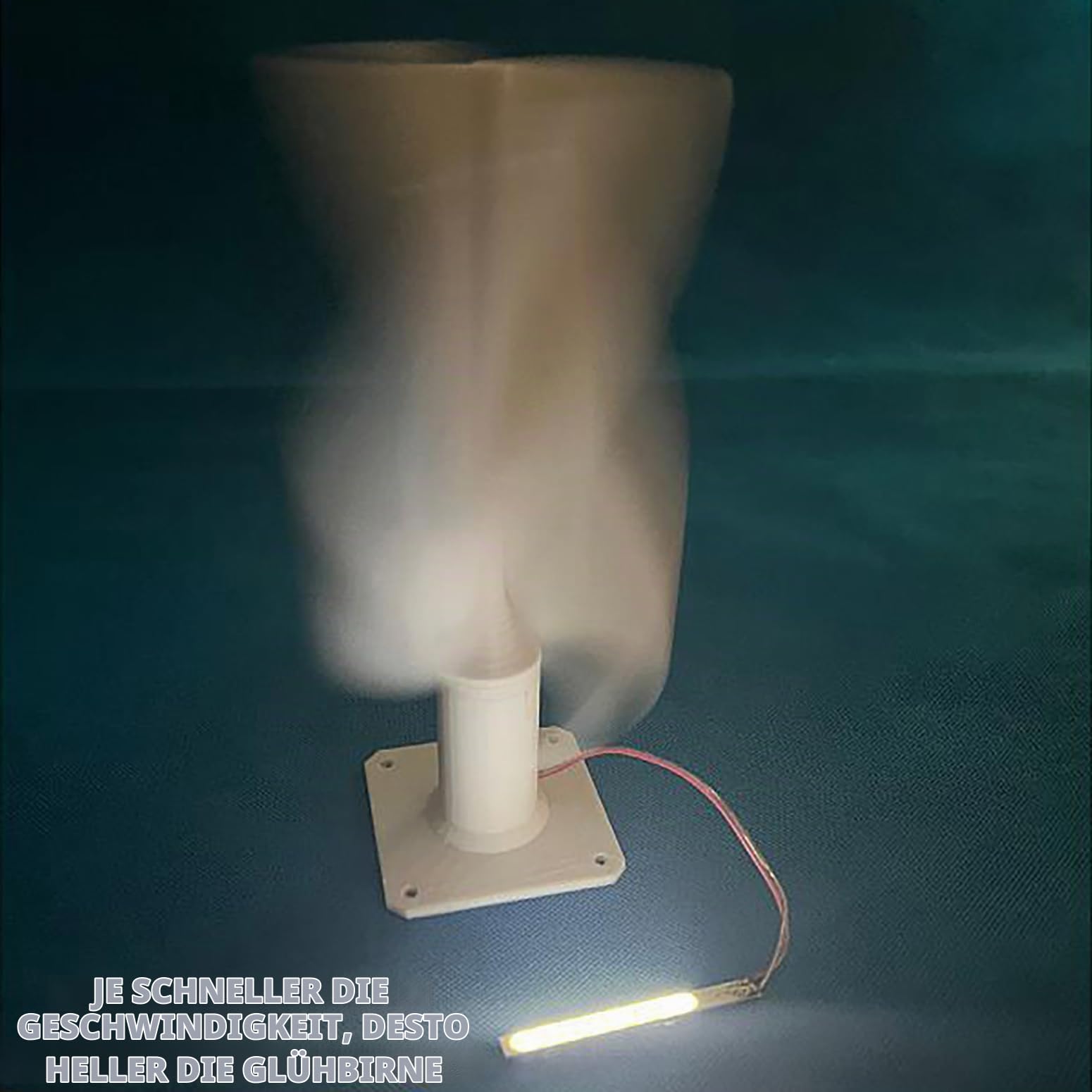 10W DIY Windgenerator Bausatz 12V Windräder Windturbine Kit Mit LED-Leuchten, Vertikalachsen-Windturbinen-Generator DIY-Windmühlenmodell Für Lehrvorträge, Inneneinrichtung,Weiß,10W