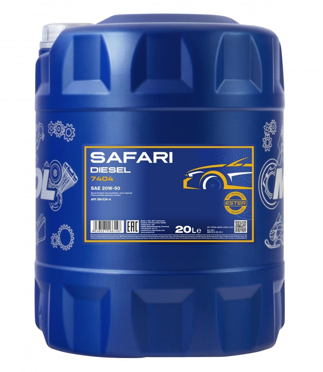 20 Liter MANNOL Motoröl Safari 20W-50 API SL/CF Engine Oil Öl inkl. Auslaufhahn