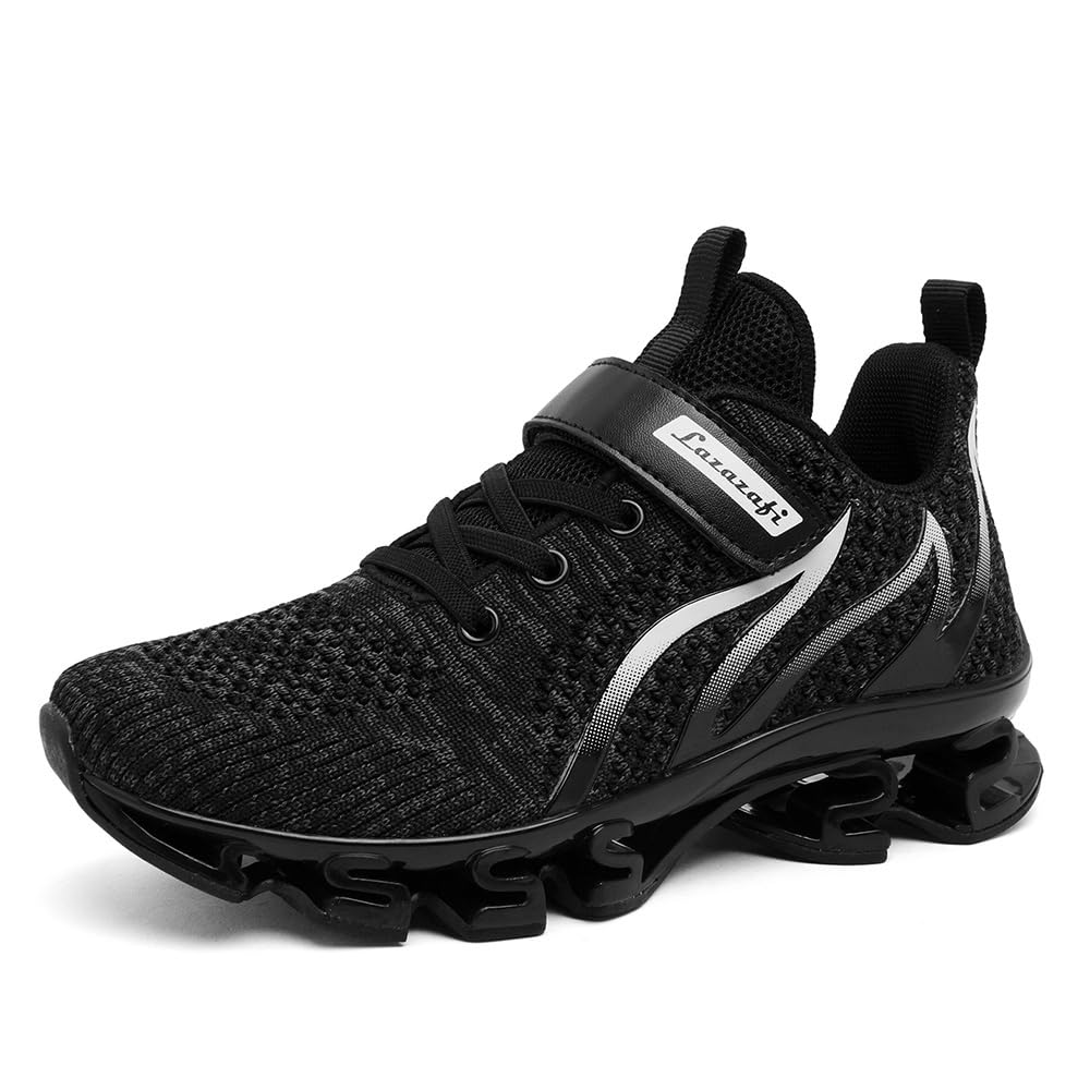 LAZAZAFI Kinder Sneaker Jungen Mädchen Outdoor Sportschuhe Leichte Atmungsaktive Laufschuhe Klettverschluss Turnschuhe Hallenschuhe