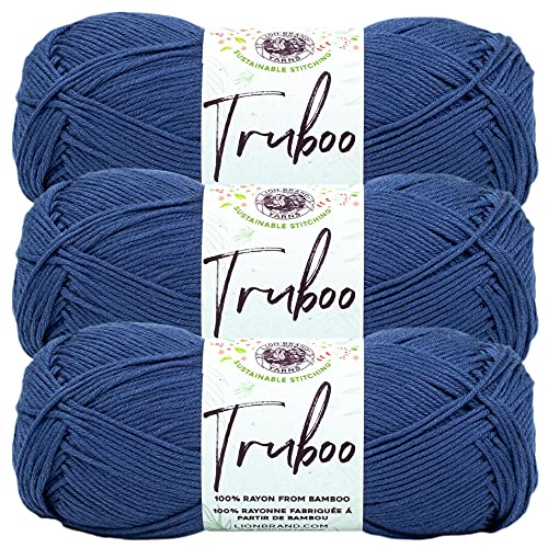 Image of (3 Pack) Lion Brand Yarn Truboo Yarn, Navy