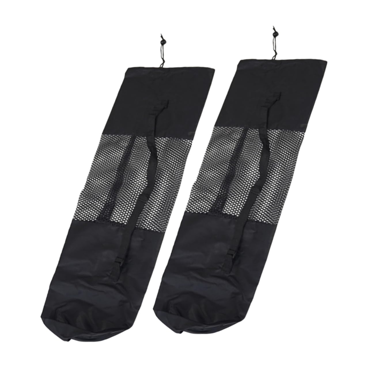 Toddmomy 2Pcs Mesh Design Yoga Mat Carrier Bag Yoga Pouch with Shoulder Strap for Fitness Exercise and Meditation Compact Folding Storage