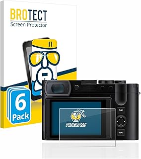 brotect Glass Screen Protector Film compatible with Leica Q3 (6 Pack) - Glass-Foil 9H Protection [Scratch Resistant, High Clarity]