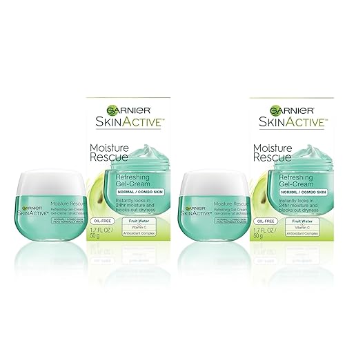 Garnier SkinActive Moisture Rescue - Hidratante facial combo normal 17 onzas paquete de 2