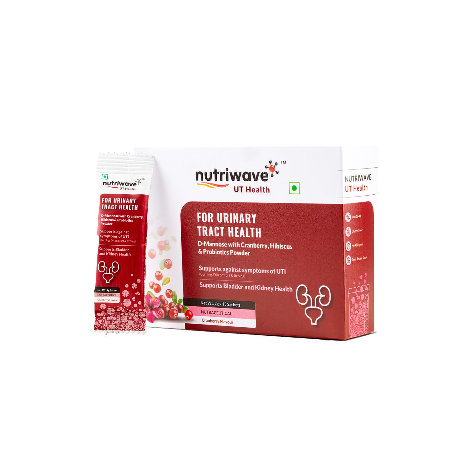 UT Health | UTI Prevention & Urinary Tract Support | With Cranberry Extract, D-Mannose, Hibiscus & 2 Probiotics | Helps Reduce Burning & Pain | Cranberry Flavour, 15 x 2g Powder Sachets-image-14