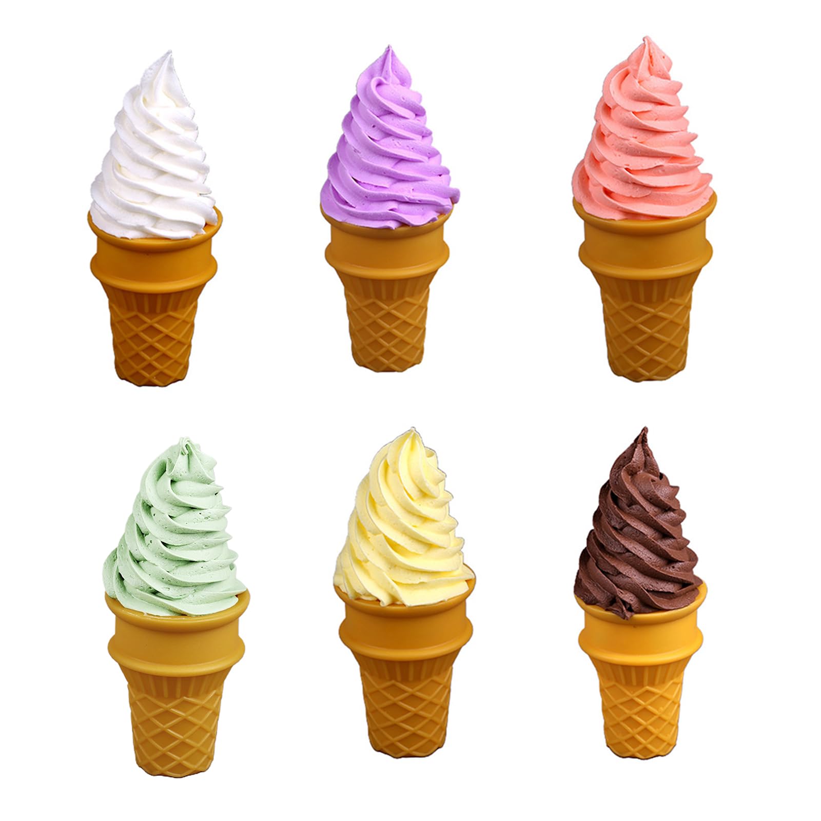 HEYXI Colorful Realistic Fake Ice Cream Cone Window Display Model Food Sweet Dessert Photo s Kitchen Accessories Plastic