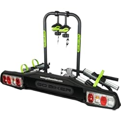 Portabicicletas Ufo 3 GO BIKER portabicicletas Beat para 2 Bicicletas Bola de Remolque antirrobo, 15kg x Carril, chasis de Acero/Aluminio, Brazos Ajustables Todo Tipo de Bicicletas, Doble Cierre de Seguridad, 13 a 7 Pines