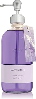 Thymes Lavender Large Hand Wash with Pump - Hydrating Liquid Hand Soap with Calming Lavender Scent (15 fl oz)