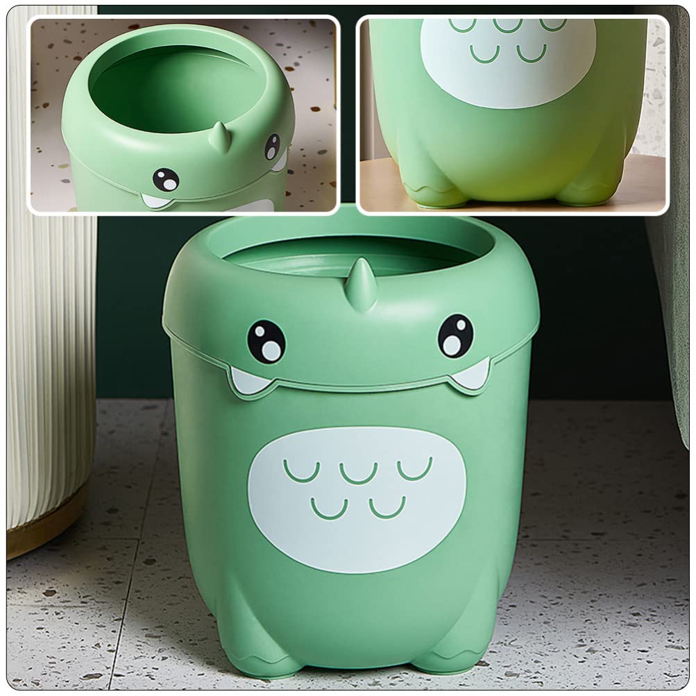 Mülleimer -Mülleimer mit Cartoon-Tier-Design, Müllbehälter für Badezimmer, Küche, Schlafzimmer, Hellgrün Auto