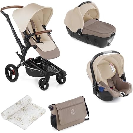 Jane Rider Cochecito De Bebe 3 Piezas Capazo Y Portabebe Homologados Y Silla De Paseo Con Bolso Y Plastico De Lluvia Plegado Compacto Hamaca Reversible Unisex Color Bronce Amazon Es Bebe