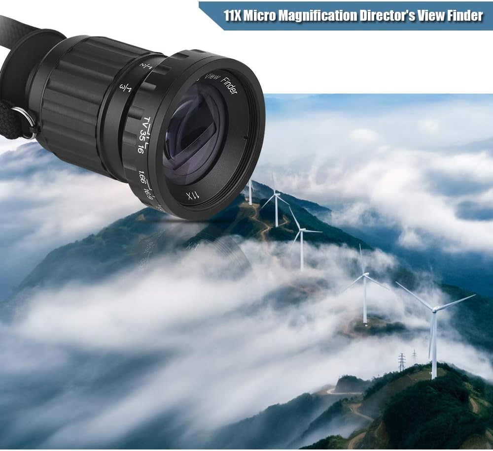 View Finder, 11X Zoom View Finder 41mm Front Thread Director Scene Viewer View Finder for Artists Directors Viewfinder with Cleaning Cloth Carry Bag for Film Photography