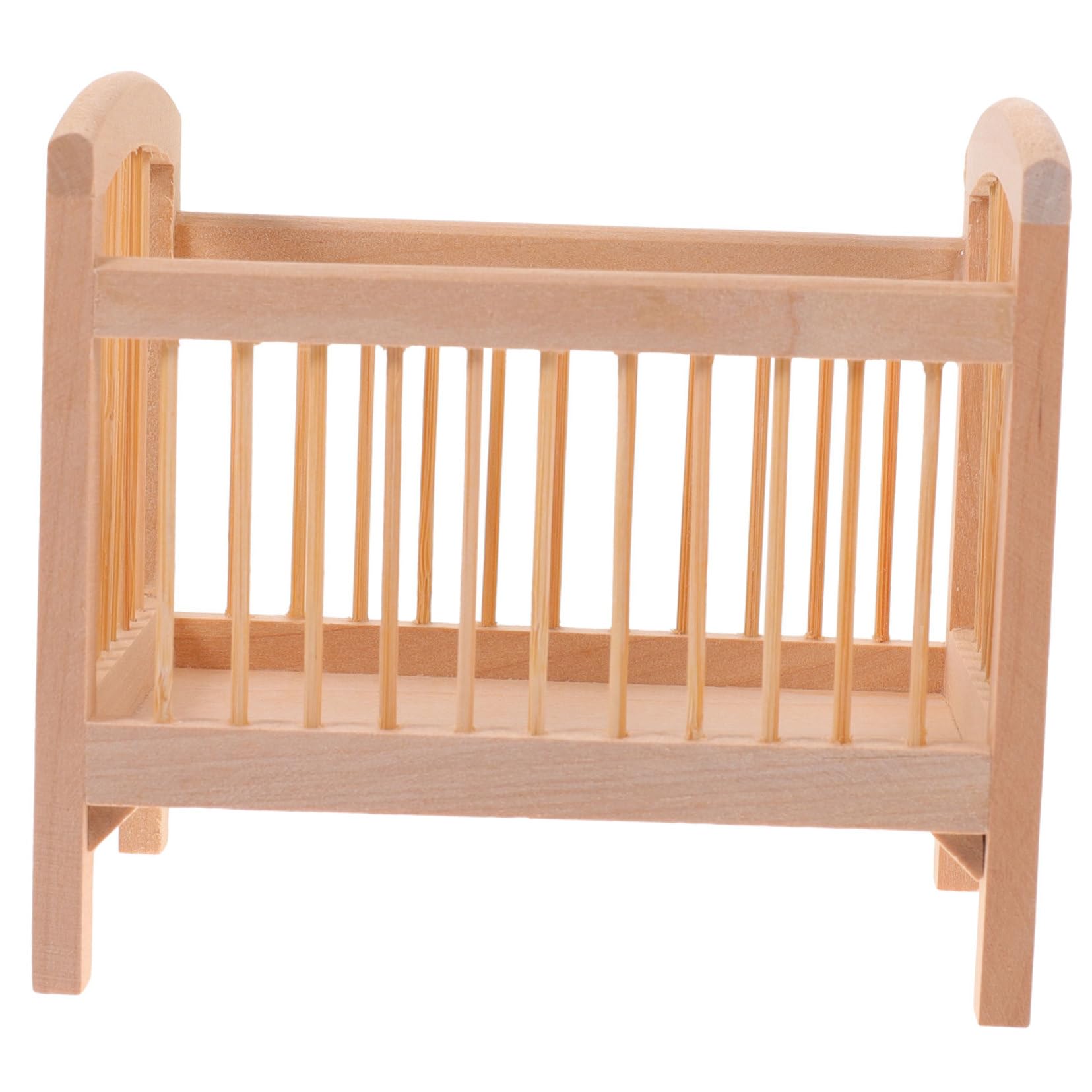 ORFOFE Miniature for Dolls 1:12 Scale Miniature Bed Toy Wooden Boys and Girls Baby Doll Bed Furniture