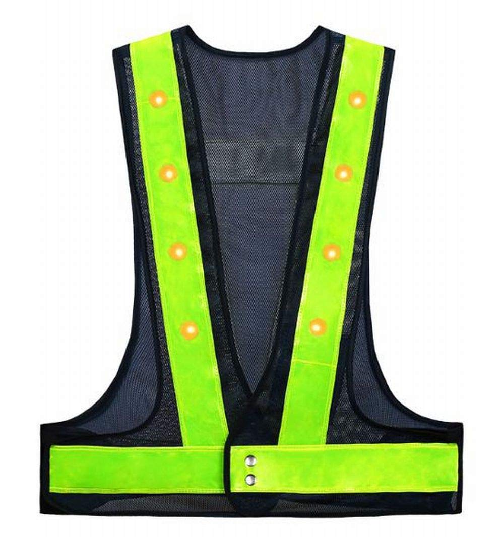 Amazon.co.jp: LED 安全ベスト 反射ベスト 夜光 チョッキ 蛍光 電光 電