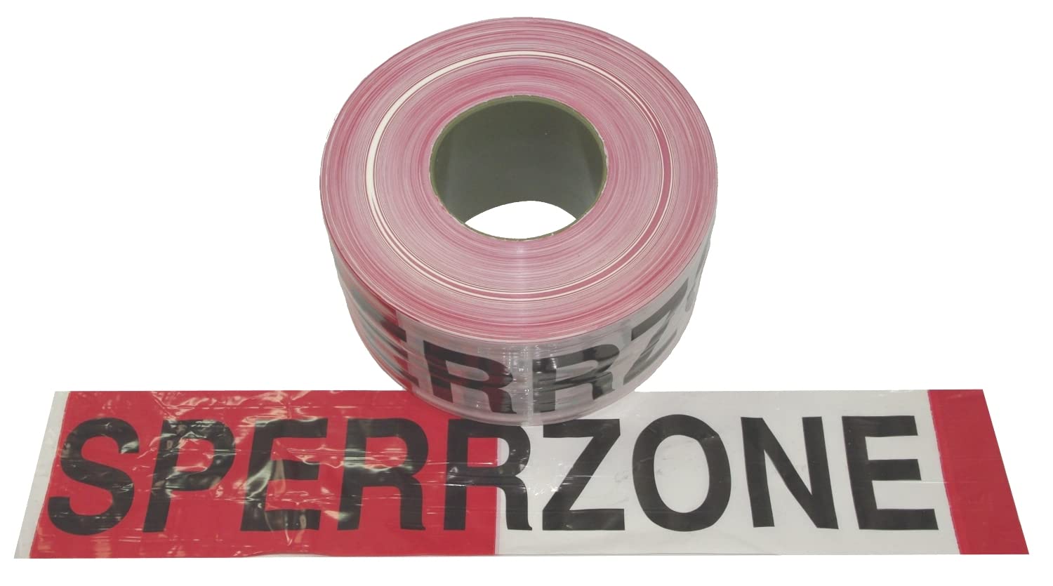 FLUID 10036 Absperrband Flatterband Trassierband mit Aufdruck SPEERZONE Länge 500 Meter extrem reißfest rot/weiß