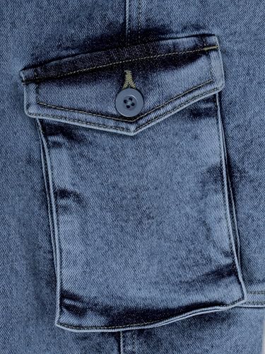 Image of KiddoPanti Boys Cargo Pants | 100% Cotton Twill | Comfortable Regular Fit | Elastic Waistband & Zip Fly | 6 Pocket Lower for Kids | Full-Length Casual Wear